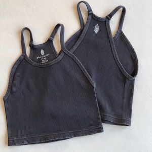 2 Pack 🖤🖤 NWOT Free People Happiness Runs Crop